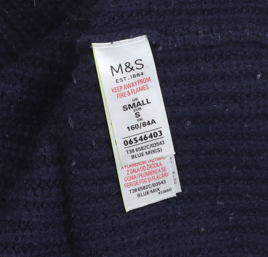Womens UK Size S Marks and Spencer Blue Pullover Jumper