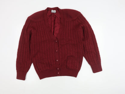 Alexon Women's Purple V-Neck Cardigan - M