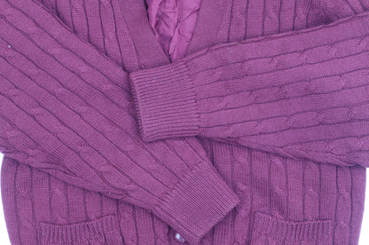 Alexon Women's Purple V-Neck Cardigan - M