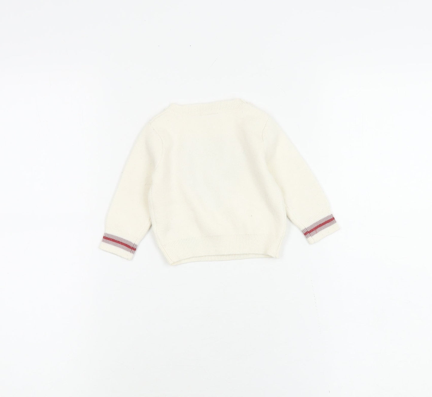 River Island Ivory Baby Jumper 0-3 Months Unisex Knit Pullover