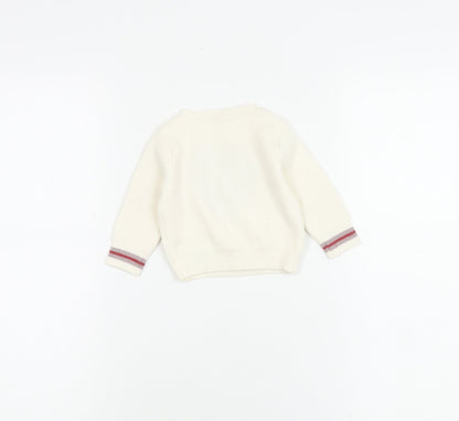River Island Ivory Baby Jumper 0-3 Months Unisex Knit Pullover