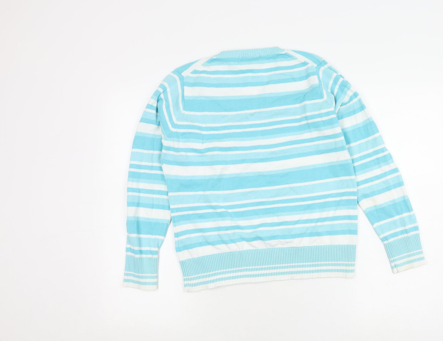 Womens UK Size M EWM Pure Classics Blue Pullover Jumper