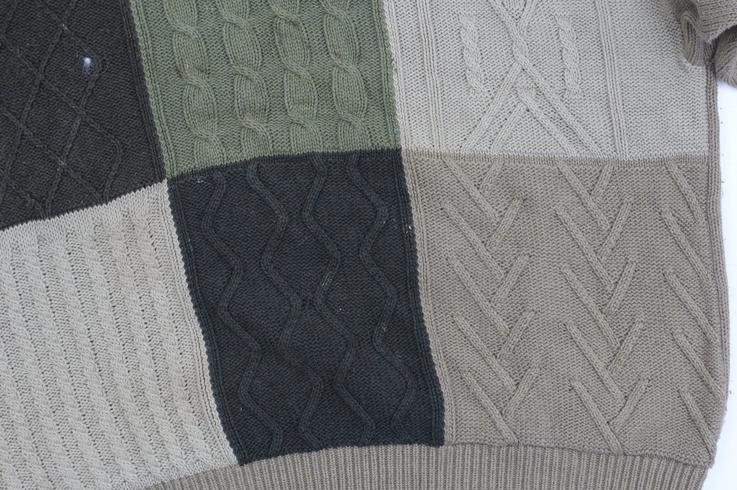 Orvis Men's Beige Cable-Knit Pullover XL