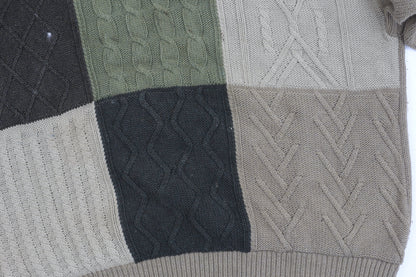 Orvis Men's Beige Cable-Knit Pullover XL