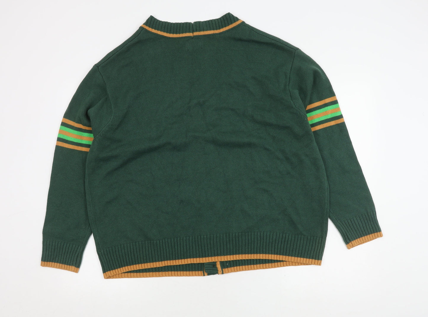 ASOS Men's Green M Cardigan with Logo Accents