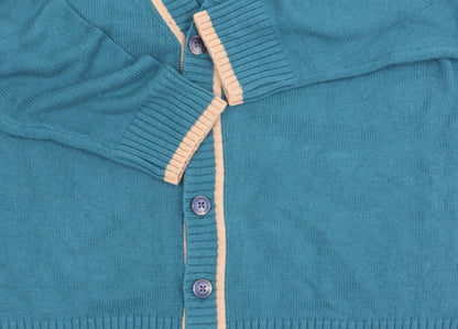 ASOS Men's Green M Cardigan with Logo Accents