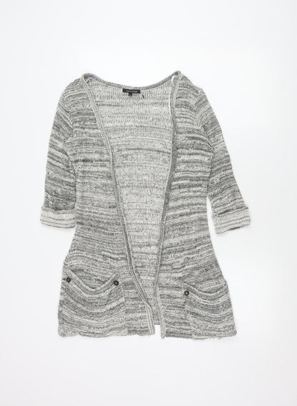 Womens UK Size 8 River Island Grey Cardigan Jumper