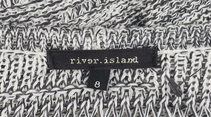 Womens UK Size 8 River Island Grey Cardigan Jumper