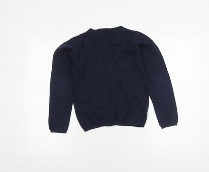 Vertbaudet Girls Blue Cardigan, Size 10Y, Cotton Blend
