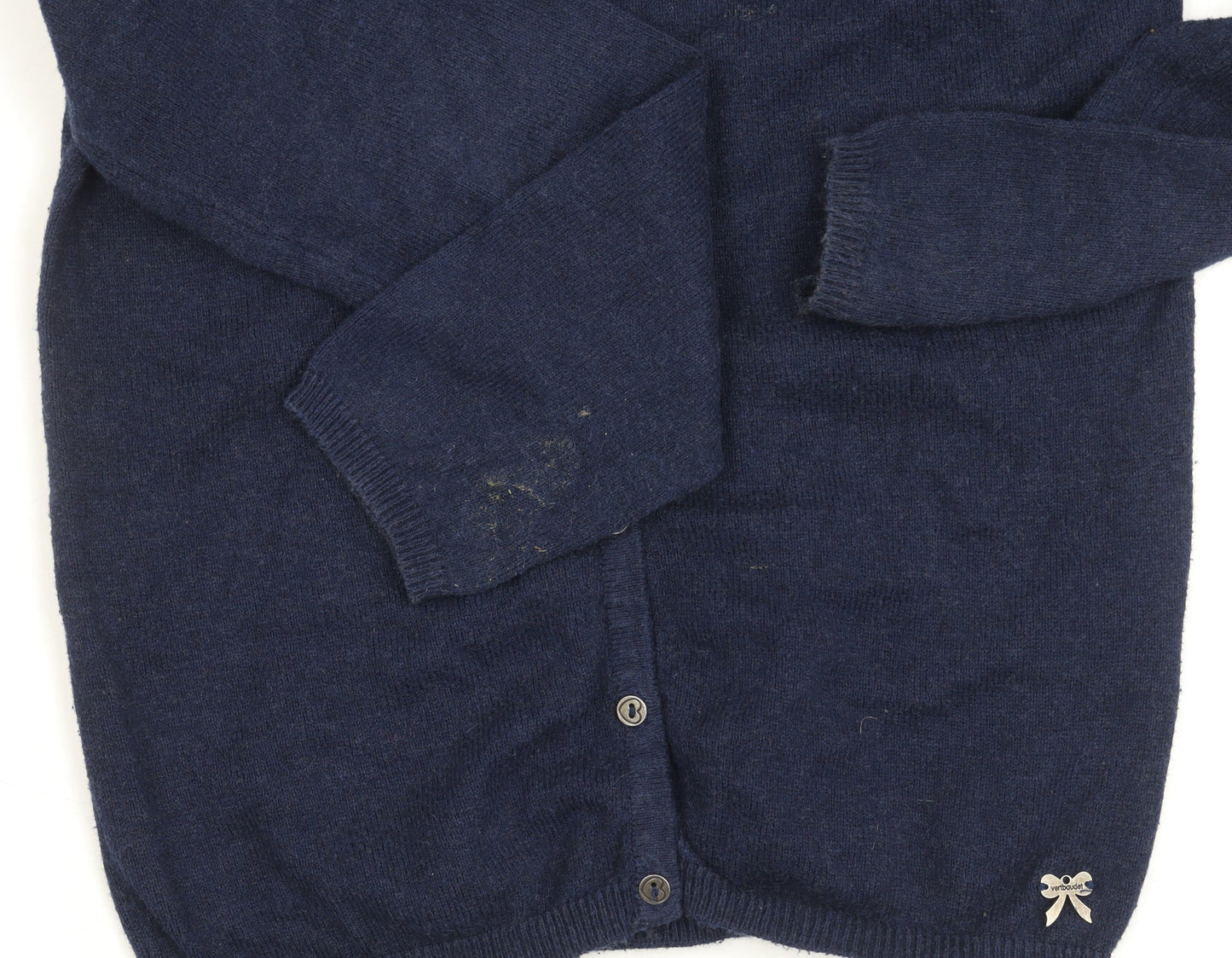 Vertbaudet Girls Blue Cardigan, Size 10Y, Cotton Blend