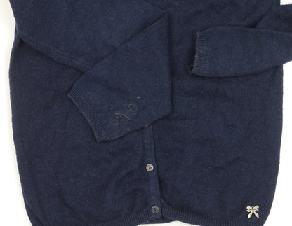 Vertbaudet Girls Blue Cardigan, Size 10Y, Cotton Blend