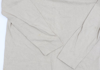 Hugo Boss Men's Beige Cotton Knit Jumper, Size M