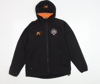 XBlades Boys Black Basic Jacket Size 12 Rugby Hooded