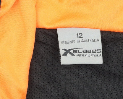 XBlades Boys Black Basic Jacket Size 12 Rugby Hooded