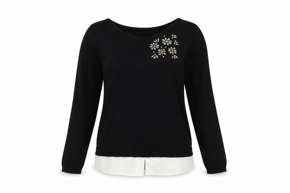 Womens UK Size L Charter Club Black Pullover Jumper