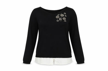 Womens UK Size L Charter Club Black Pullover Jumper
