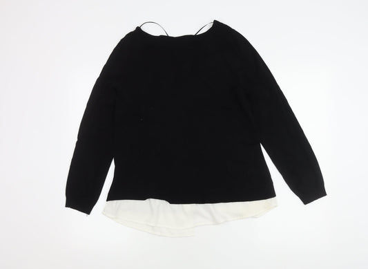 Charter Club Women's Black Jewel Pullover Jumper L