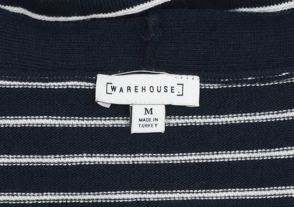 Womens UK Size M Warehouse Blue Cardigan Jumper