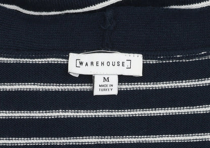 Womens UK Size M Warehouse Blue Cardigan Jumper