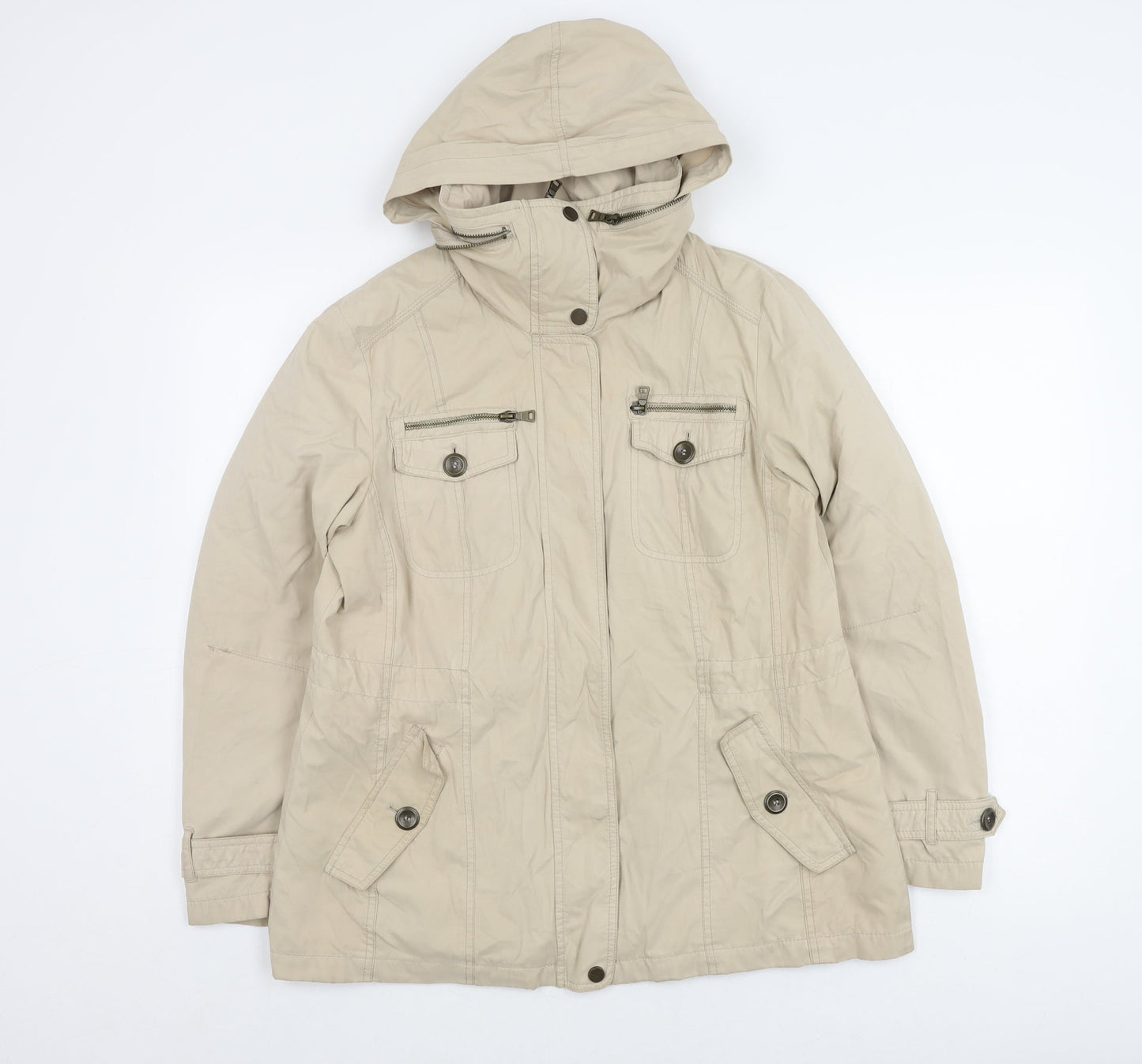 John Lewis Women's Beige Parka Jacket Size 12