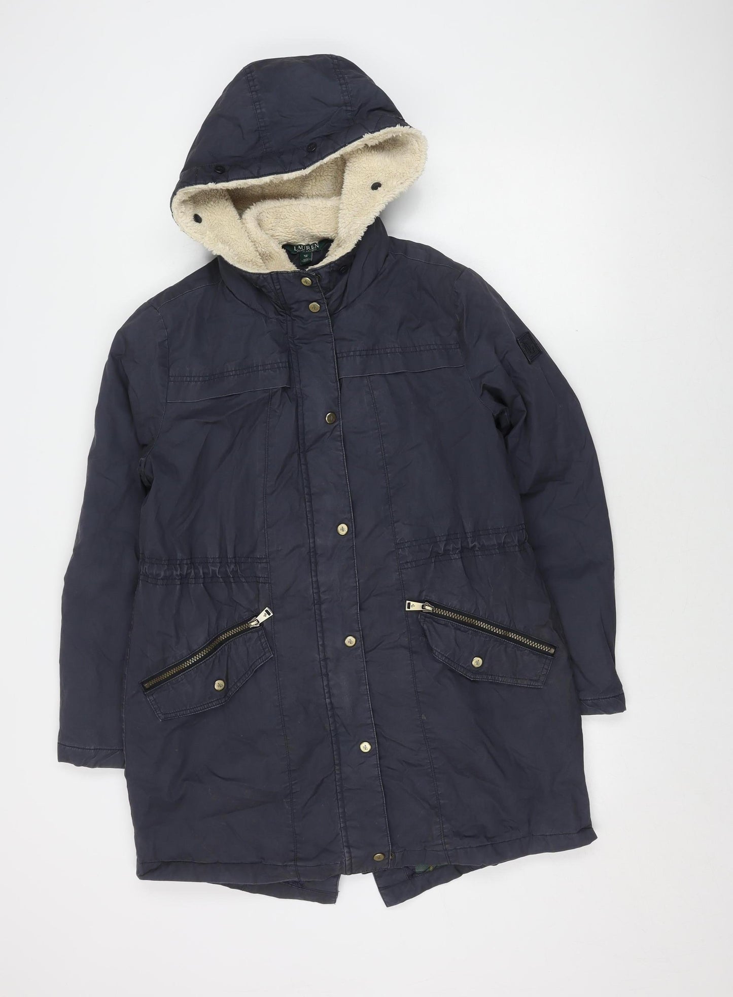 Lauren Ralph Lauren Women's Blue Parka Jacket - Size S