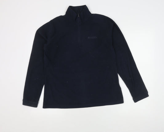 Mens UK Size 12 Plus Mountain Warehouse Blue Henley Sweatshirt