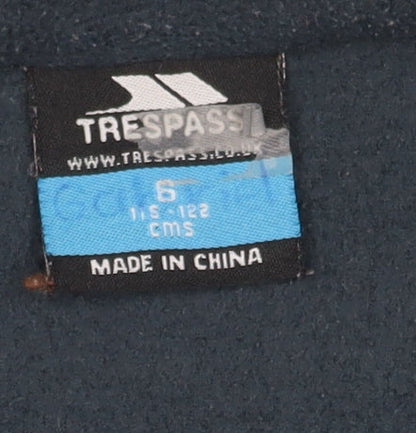 Trespass Boys Black Fleece Jacket 6 Years - Casual All Seasons