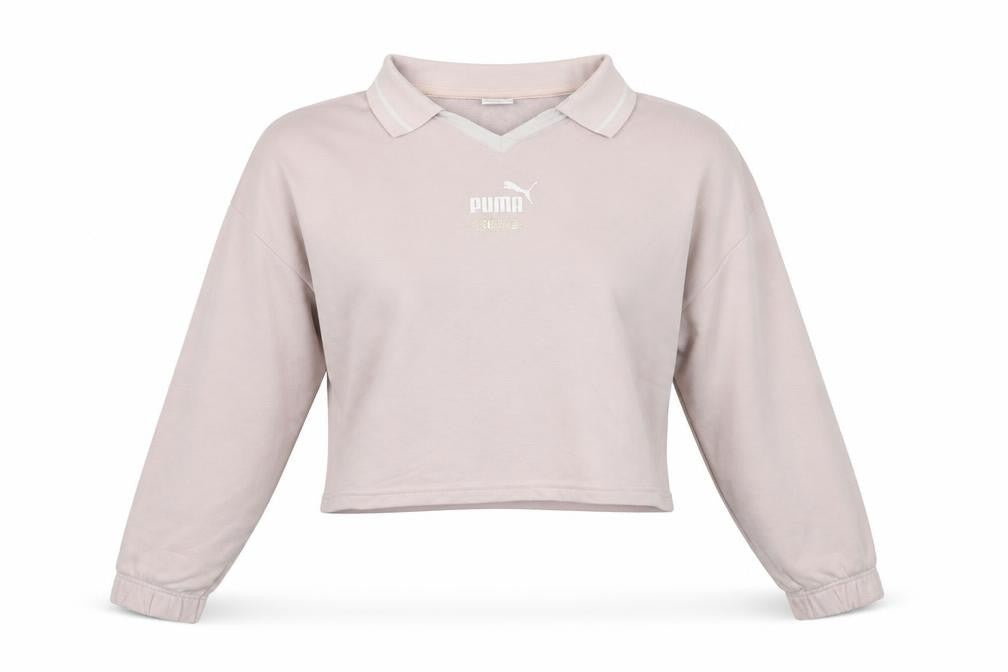 Womens UK Size S PUMA Beige Pullover Sweatshirt