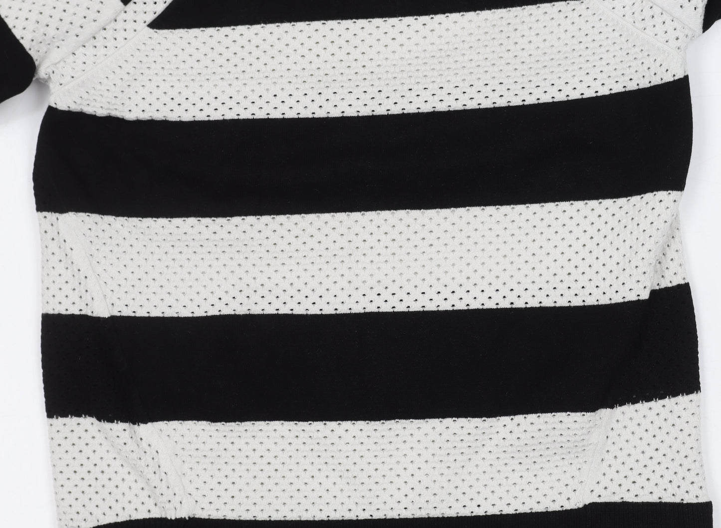 Karen Millen Women's Striped Jumper - Black/White - Size 3