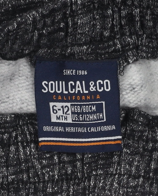 SoulCal & Co Unisex Baby Black Shorts 6-12 Months