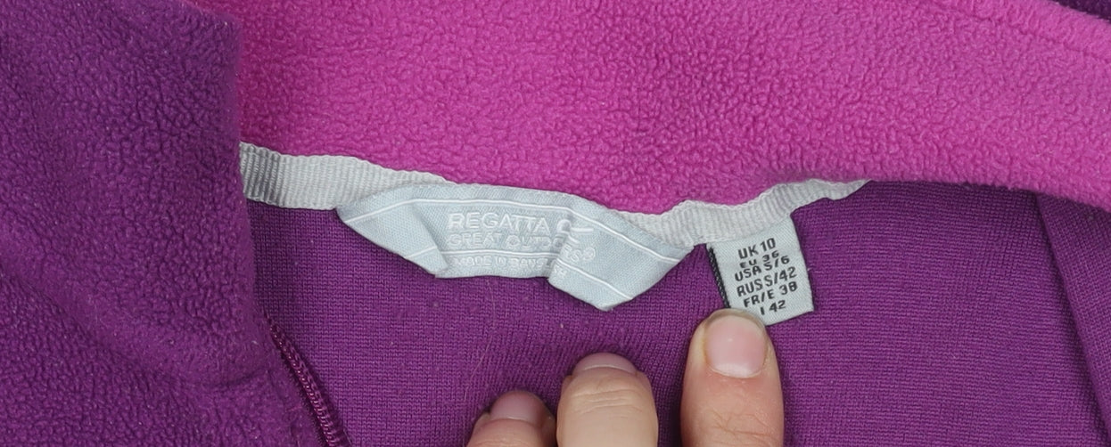 Regatta Women's Purple Fleece Pullover Sweatshirt Size 10