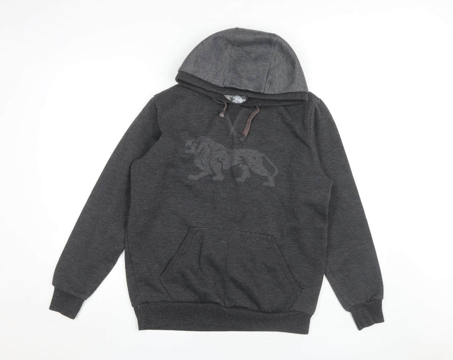 Mens UK Size S Lonsdale Grey Pullover Hoodie