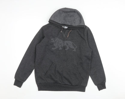 Mens UK Size S Lonsdale Grey Pullover Hoodie