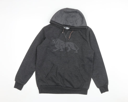 Mens UK Size S Lonsdale Grey Pullover Hoodie