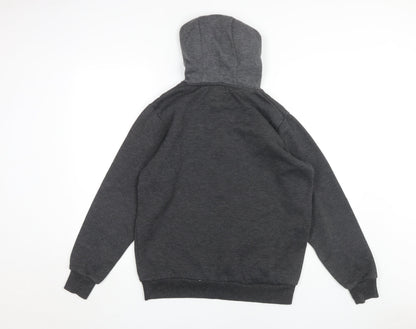 Mens UK Size S Lonsdale Grey Pullover Hoodie