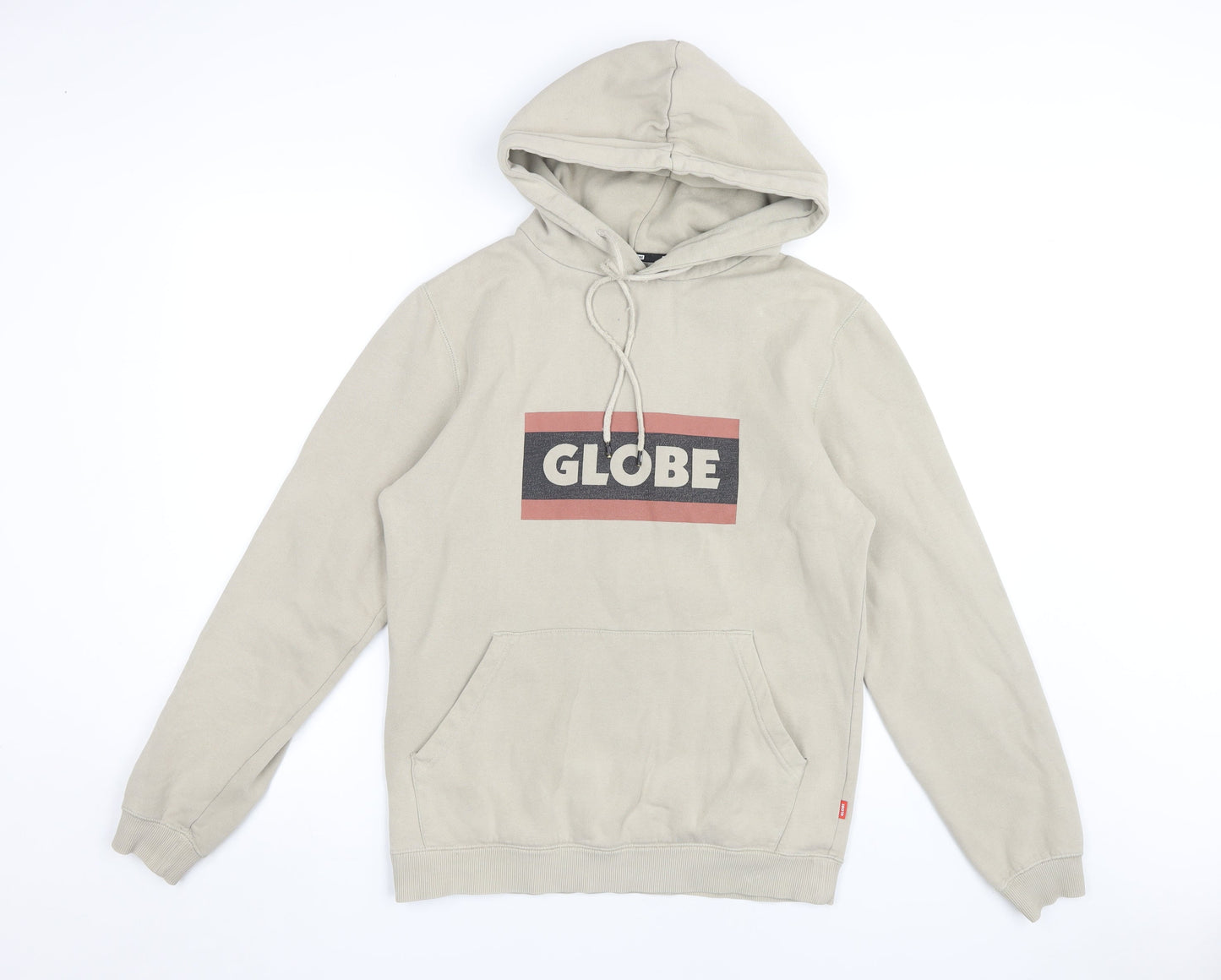 Globe Men's Beige Pullover Hoodie XS Logo Skateboarding