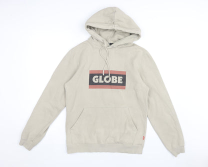 Globe Men's Beige Pullover Hoodie XS Logo Skateboarding