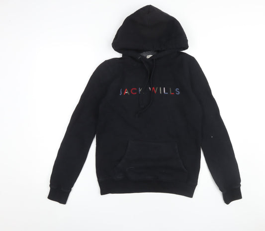 Womens UK Size 6 Jack Wills Black Pullover Hoodie