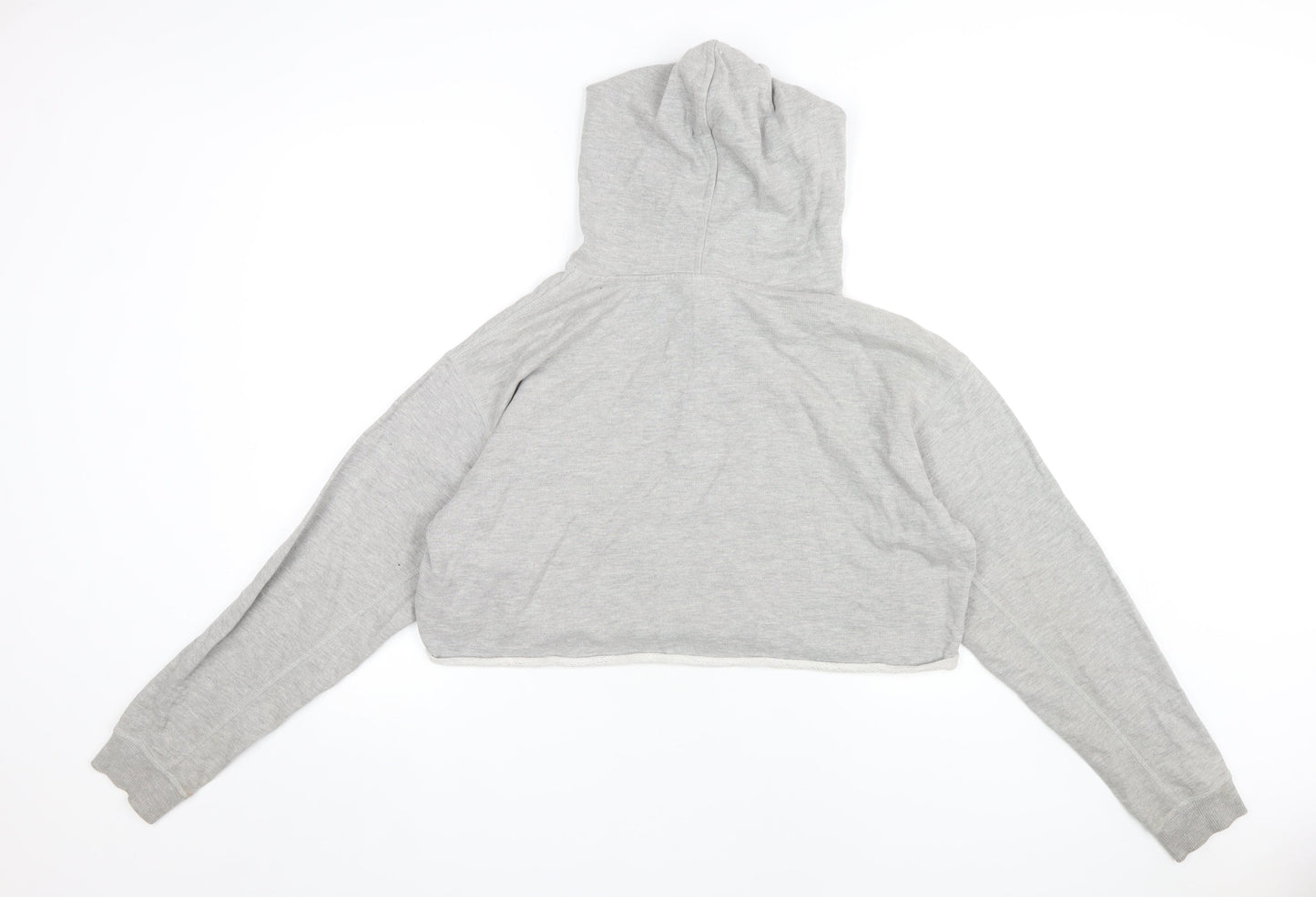 Ivy Park Women's Grey Cropped Hoodie - Medium