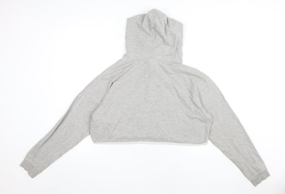 Ivy Park Women's Grey Cropped Hoodie - Medium