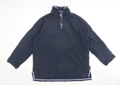 Boden Unisex Adults Navy Long Sleeve Pullover Hoodie M