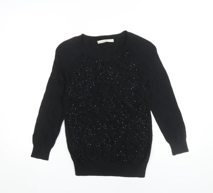 Womens UK Size 2 Karen Millen Black Pullover Jumper