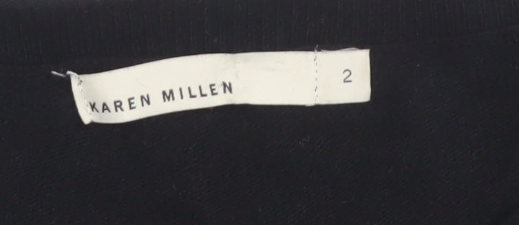 Womens UK Size 2 Karen Millen Black Pullover Jumper