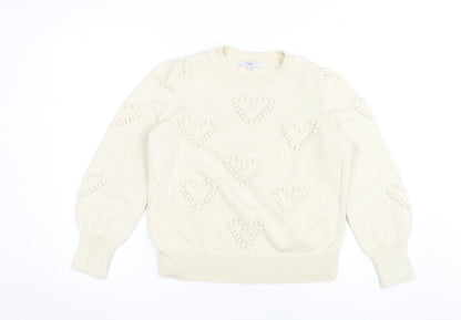 Womens UK Size M NEXT Ivory Pullover Jumper
