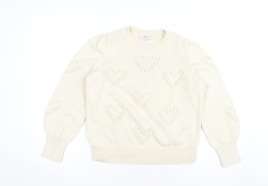 Womens UK Size M NEXT Ivory Pullover Jumper