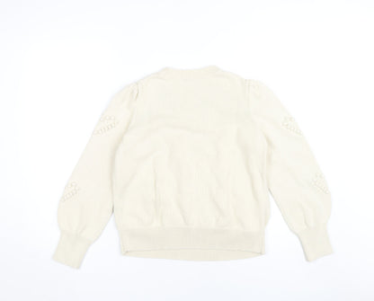 Womens UK Size M NEXT Ivory Pullover Jumper