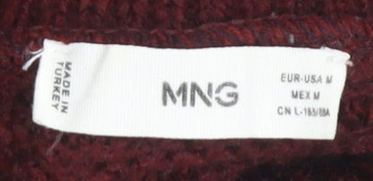 Womens UK Size M MNG Red Pullover Jumper