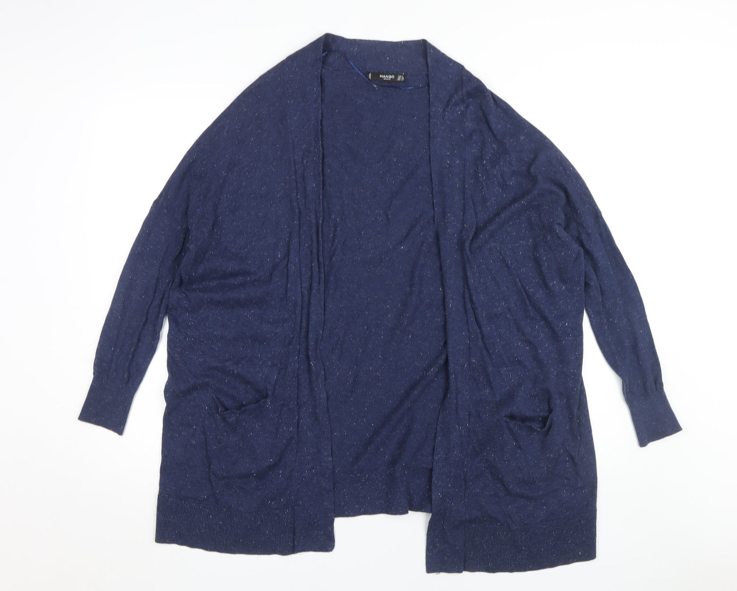 Womens UK Size 10 Mango Blue Cardigan Jumper
