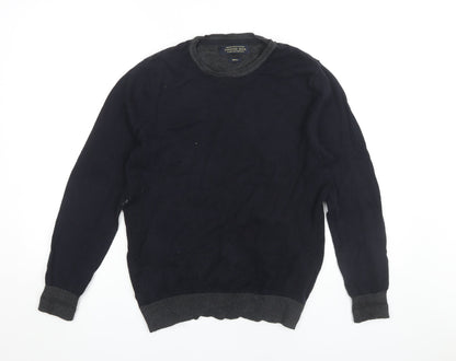 Twisted Soul Men's Black Cotton Pullover Jumper Small