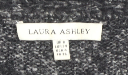 Laura Ashley Women’s Grey Cardigan, Size 8, Knit Style